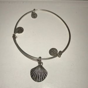 Silver shell alex and ani bracelet